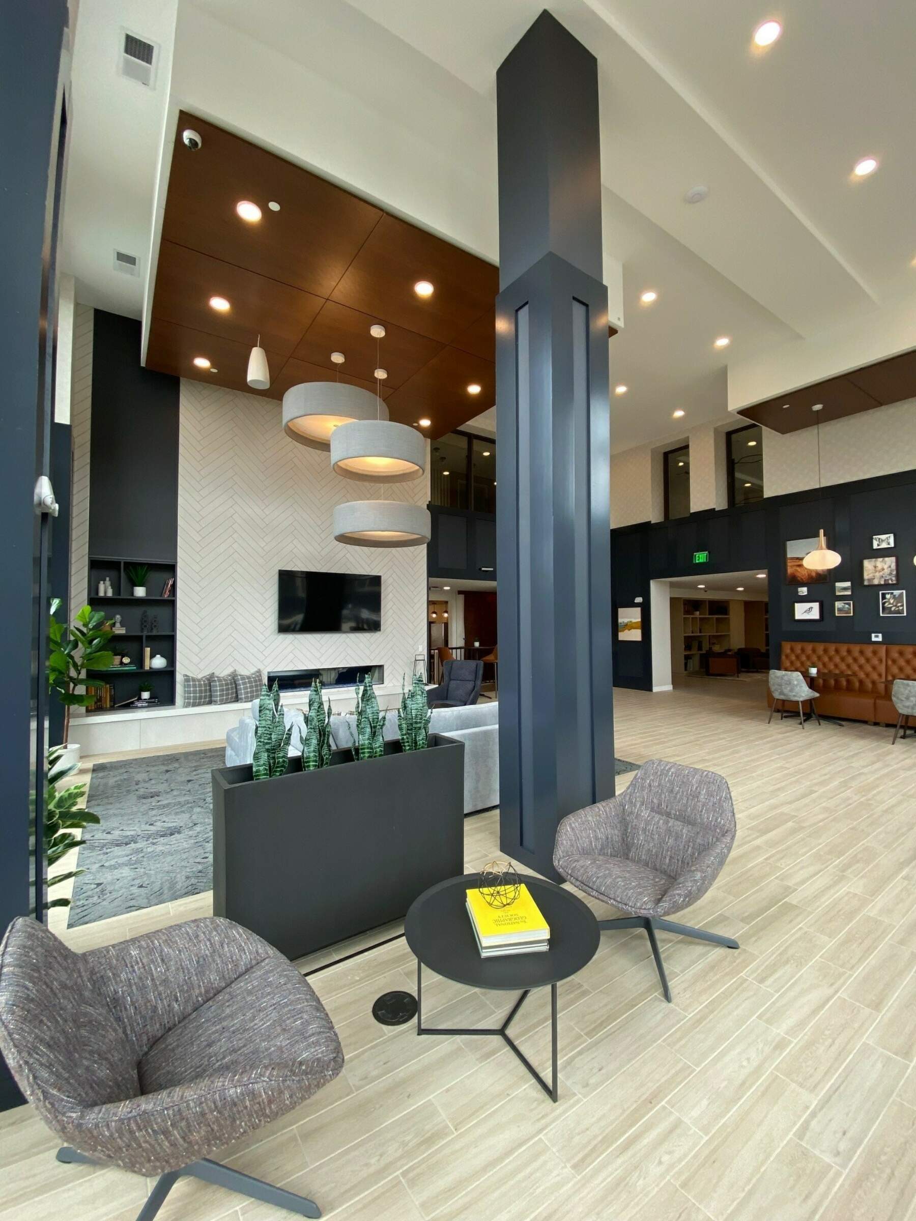 Two story lobby